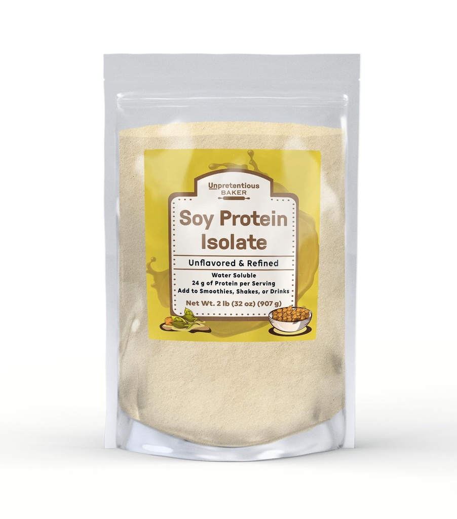 Ανεπιτήδευτη πρωτεΐνη Baker Soy Isolate (2 λίβρες), καλή πηγή πρωτεϊνών & σιδήρου, smoothies, Shakes