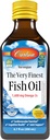 Carlson - The Very Finest Fish Oil, 1600 mg Omega-3s, Liquid Fish Oil Supplement, Norwegian Fish Oil, Wild-Caught, Sustainablely Soured Fish Oil Liquid, Lemon, 200ml, 6.7 Fl Oz
