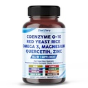 Συνένζυμο Q-10 Red Yeast Quercetin Μαγνήσιο, Γλυκινικό, Κιτρικό - Κατασκευασμένο στις ΗΠΑ