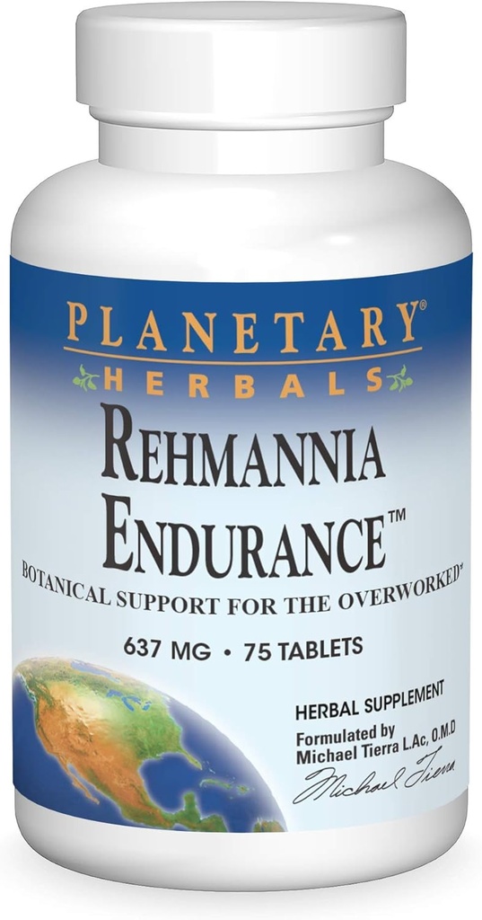 Πλανητικά Βότανα Rehmannia Endurance Tablets, 75 Count