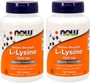 NOW Τρόφιμα L- Λυσίνη 1000mg, 100 δισκία (πακέτο του 2)