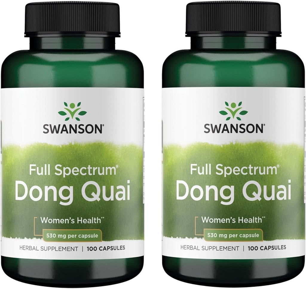 Swanson Dong Quai 530 Milligrams 100 Κάψουλες (2 Συσκευασία)
