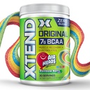 Xtend Original BCAA σκόνης Airheads Rainbow Berry Flavor, 7g BCAA και 2.5g L-Γλουταμίνη, ζάχαρη δωρεάν μετά την προπόνηση μυϊκή αποκατάσταση ποτό με Αμινοξέα για άνδρες και γυναίκες, 30 εξυπηρετούν