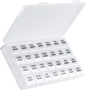 Μηνιαία Pill Organizer, 28 Day Pill Box 1 Time a Day with Dust-Proof Case, Large 4 Weeks a Month Pill Case Container, Daily Vitamin Case Box for Pills/Medicine/Fish Oil/Supplements(White)
