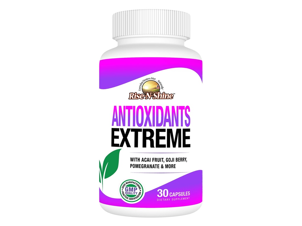 Rise-N-Shine Antioxidants Extreme Supplement with Acai, Goji Berries, Noni, Mangosteen, Ρόδι, Resveratrol, Elderberry και More 30 Count