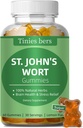 St John's Wort Gummies 500mg, Gummies χωρίς ζάχαρη για ενήλικες παιδιά, Best Herbs Gummies για τον εγκέφαλο και το άγχος ανακούφιση, μη-GMO, Gulten Free, Vegan, Pectin, 60