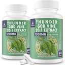 1200 MG Thunder God Vine Root Extract 20:1 Supplement, Tripterygium Wilfordii Herbal Supplement, Vegan Formula with Lei Gong Teng Extract, 120 Capsules