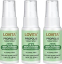 Lovita Propolis Laroat Spray, Canadian Propolis Spray, High Potent 500 mg Propolis ανά ml με 9:1 High Concentrate, Natural Sore Laroat Spray για ανοσοποιητική υποστήριξη, χωρίς αλκοόλ, 1 Fl Oz (πακέτο των 3)