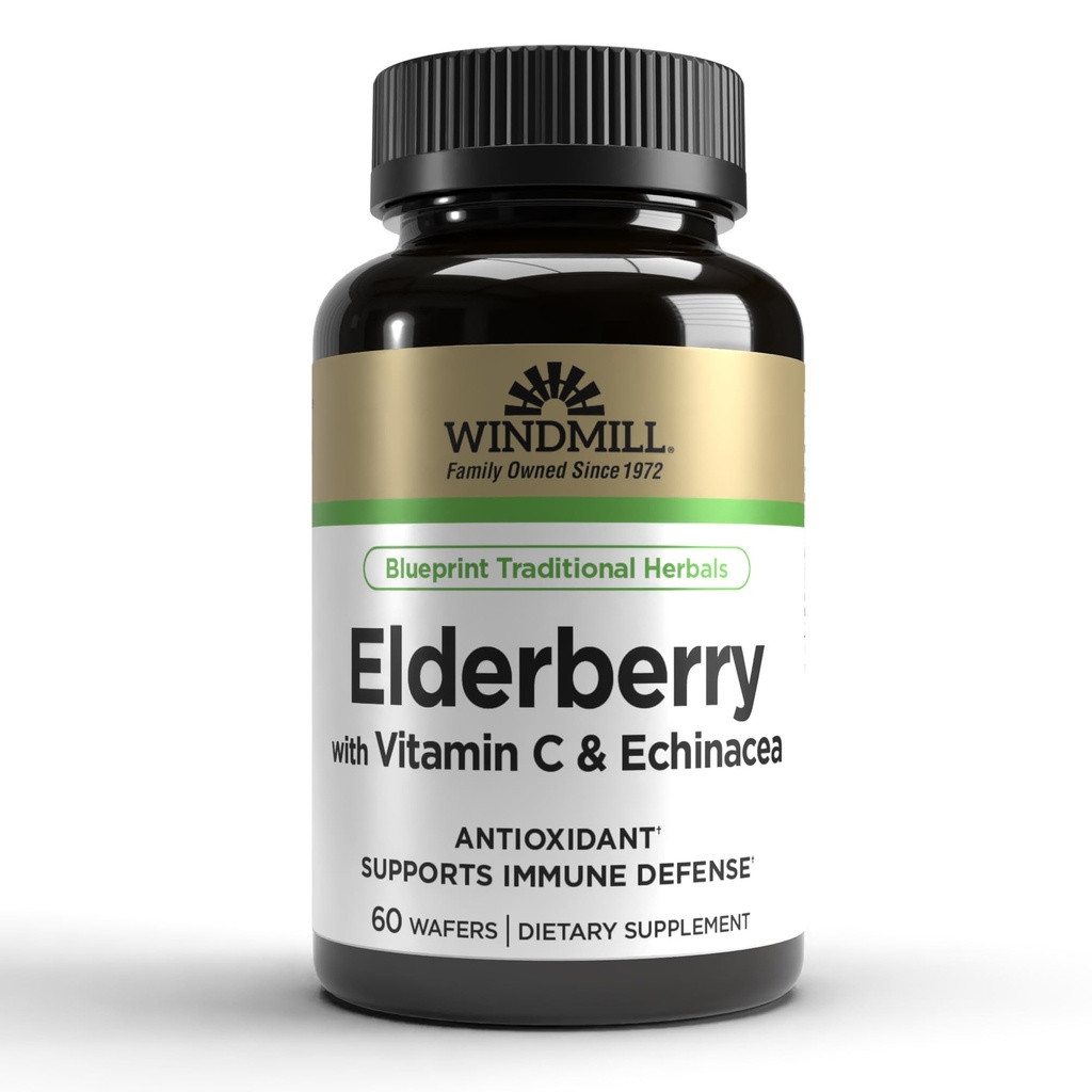 Windmill Elderberry με Βιταμίνη C & Echinacea Κάψουλες 60 Ea