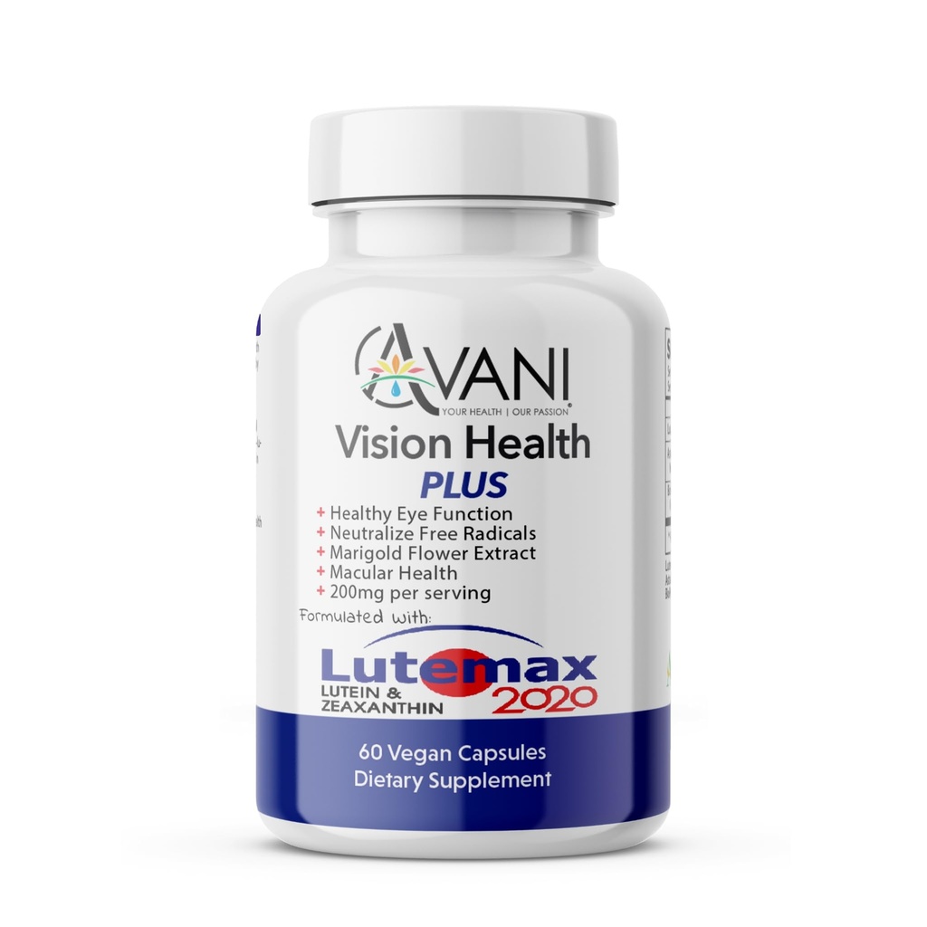 Avani Vision Health Plus Eye Health Made with Lutemax 2020 20mg Λουτεΐνη 4mg Ζεαξανθίνη