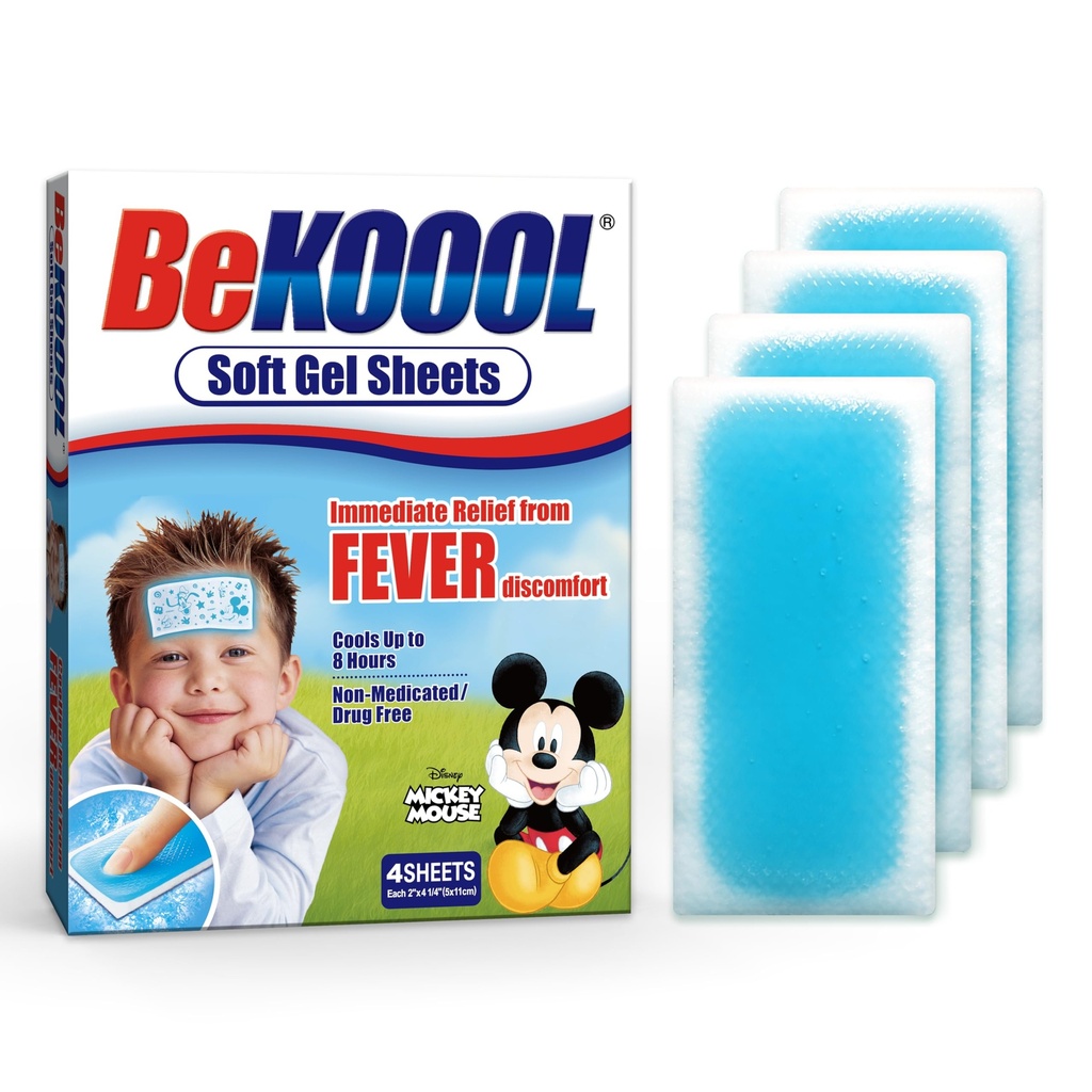 BEKOOOL Soft Gel Sheets for Kids for Cooling Relief from Fever information 