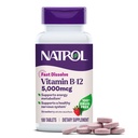 Natrol Βιταμίνη B12 5.000 mcg, γρήγορη διάλυση βιταμίνης B12 συμπλήρωμα Υποστηρίζει ένα υγιές νευρικό σύστημα και την ενέργεια Μεταβολισμός, 100 δισκία, μέχρι 100 ημέρες προσφοράς