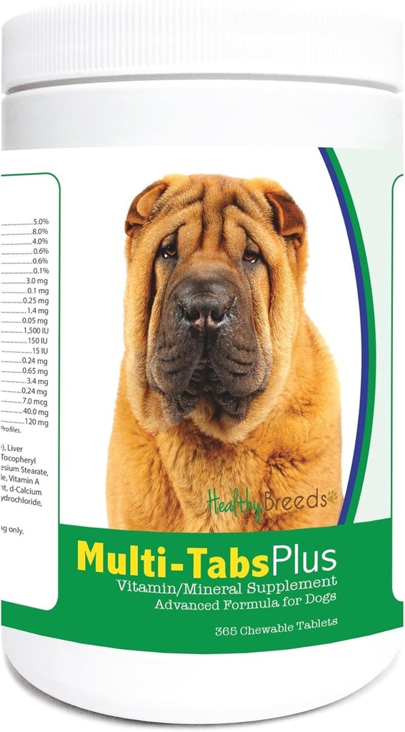 Υγιείς Φυές Κινέζικα Shar Pei Multi- Tabs Plus Μασώμενα δισκία 365 Count