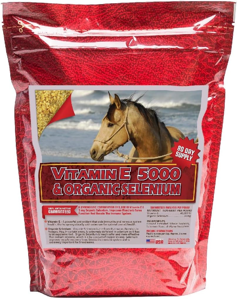 Vitamin E & Organic Selenium 10 lb, 5,000 IUs of Vitamin E and 3 mg of Organic Selenium per Dose