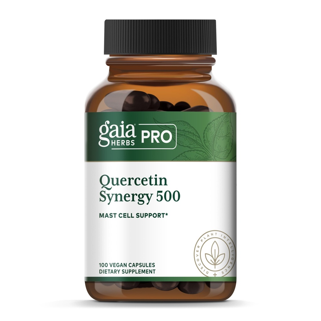 Gaia Herbs PRO Quercetin Synergy 500 - Immune System Support Supplement* - Cell Health with Bromelain & Turmeric - 100 Capsules (100 Servings)