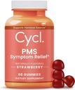PMS υποστήριξη Gummies για τις γυναίκες - συμπλήρωμα σμέουρων για την ισορροπία ορμονών & εμμηνορρυσιακό ανάγλυφο Cramp - 60 κόμης