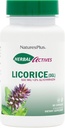 NaturesPlus Herbal Actives Licorice (DGL) 500 mg - 60 Κάψουλες, Συσκευασία των 4 - Υποστηρίζει Υγιεινή Πέψη & Γενική Ευζωία - Χορτοφαγική, Χωρίς Γλουτένη - 240 Σύνολο Υπηρεσίες