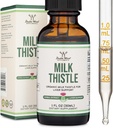 Milk Thistle Supplement - Organic Milk Thistle Liver Detox Drops 1 FL OZ - 30 Servings (Vegan Safe, Non-GMO, Gluten Free) Perfect Addition to Tea by Double Wood