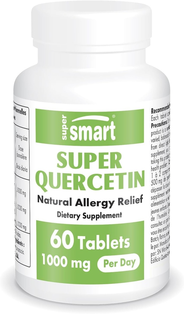 Supersmart - Super Quercetin 1000mg ανά ημέρα (Patented QU995) - Συμπλήρωμα Quercetin υψηλής καθαρότητας - Φυσικά Bioflavonoids 