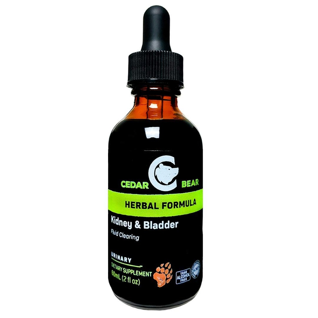 Cedar Bear Kidney & Bladder Blend ένα υγρό βοτανικό συμπλήρωμα που καταπραΰνει, Τονώνει και υποστηρίζει κατάλληλη δυναμική υγρών για την ουροδόχο κύστη και ουροποιητικό σύστημα 2 Fl Oz