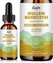 Lymphatic Drainage Drops για Πνεύμονες - Mullein Leaf Extract Liquid Supplement - Lung Cleanse για Καπνιστές - Ισχυρό Mullein Βάμμα για Ανοσοποιητικό, Δέρμα και Αναπνευστική Υγεία Υποστήριξη - 1 Fl Oz