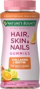 Nature's Bounty Hair, Skin & Nails with Biotin and Collagen, Υποστηρίζει το δέρμα των μαλλιών και την υγεία των νυχιών, 2500 mcg, Citrus Flavored Gummies, 140 Ct