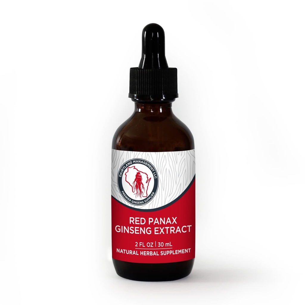 Dairyland Red Ginseng Extract 2 FL oz - Red Panax Ginseng Extract for Immune Support - Αυθεντικό Κορεατικό Κόκκινο Ginseng - Μη-GMO, Gluten Free Ginseng Liquid - Ginseng HerbSupplement for Daily Use