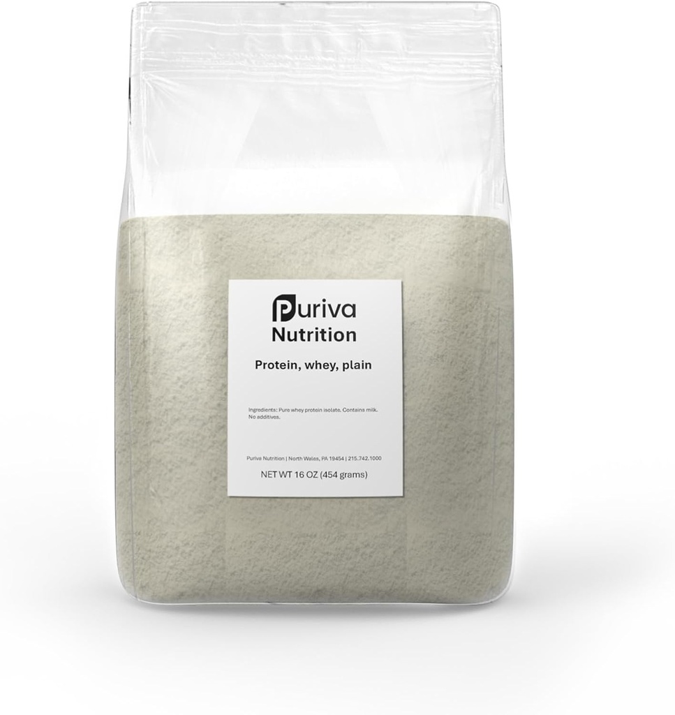 Protein Powder, Whey Protein Isolate, Plain, 1 λίρα