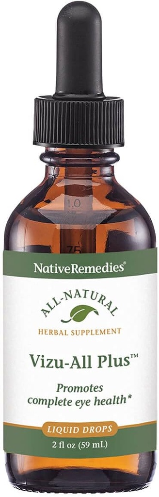 NativeRemedies Vizu-All Plus - All Natural Herbal Supplement for Clear Normal Vision and Healthy, Clear Eyes - Promotes Healthy Eye Functioning and Circulation - 59 mL