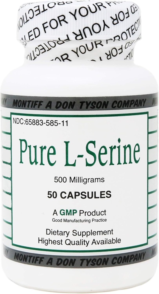 Pure L Serine 500 mg 50 Count