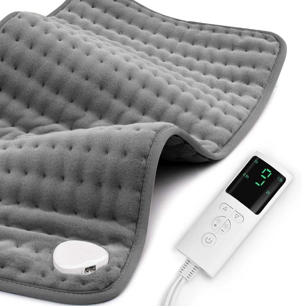 Heating Pad for Back Pain Relief & Cramps 17"x33" Large, Moist Dry Heat Options, XL Electric Heating Pads, 9 Heat Settings, Machine Washable, Auto-Off, Gifts for Women, Mom, Men