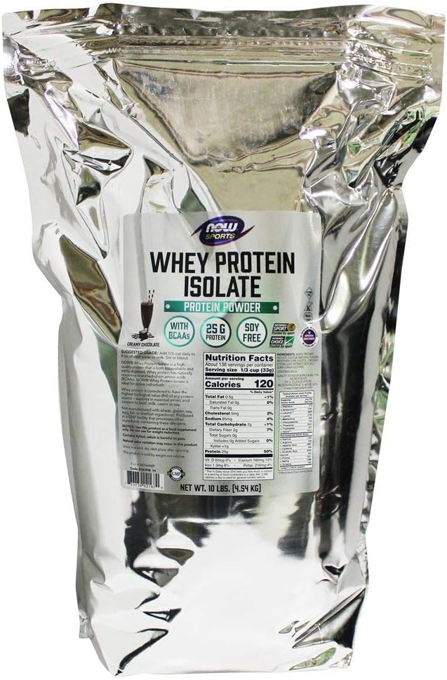NOW Foods - Now Sports Whey Protein Isolate Creamy Chocolate - 10 lbs.