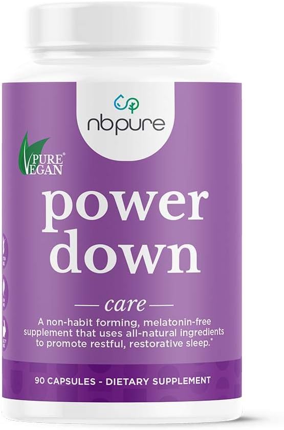 Nbpure Power Down Sleep Supplement, Μελατονίνη- Δωρεάν, 90 Count