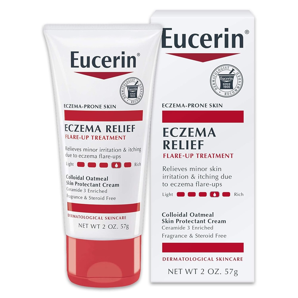 Eucerin Eczema Relief Flare-up Θεραπεία - παρέχει άμεση ανακούφιση για το δέρμα Eczema-Prone - 2 oz. Σωλήνας