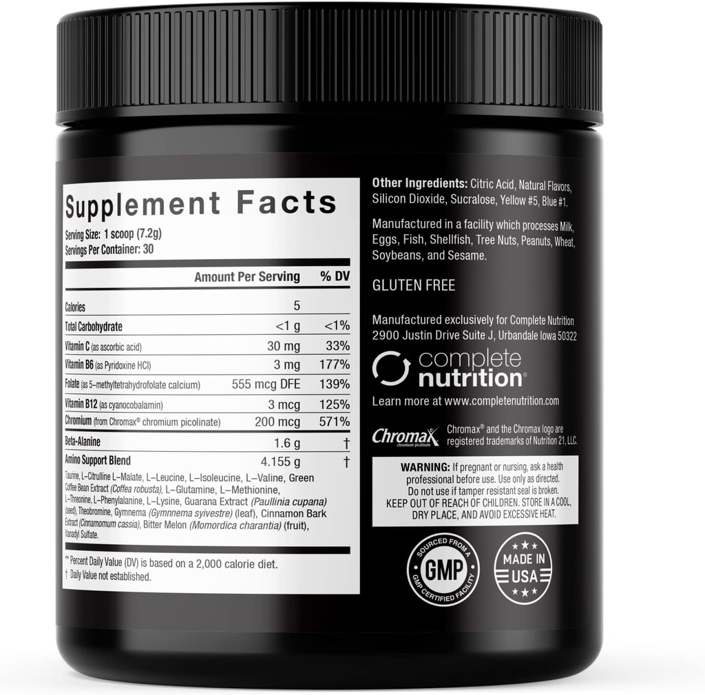 Elite GolElite Gold Amino πρόσληψη, Πράσινο μήλο, Amino συμπλήρωμα οξέος, αύξηση της ενέργειας, την αποκατάσταση μυών υποστήριξης, Beta Alanine, L Citrulline, (30 υπηρεσίες)