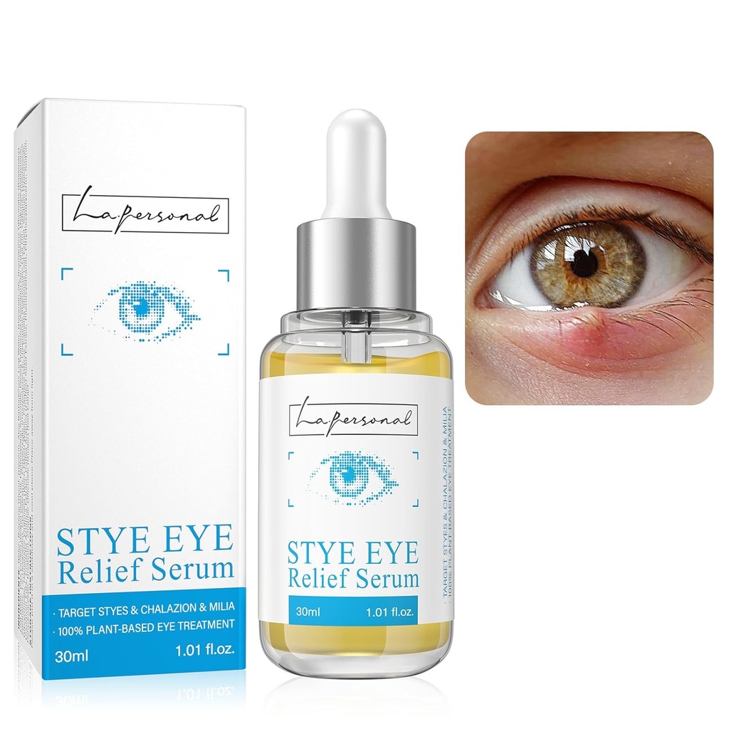 LA.PERSONAL Stye Θεραπεία ματιών, Chalazion Remover, Ορός ματιών για Styes Chalazion και Blefaritis Θεραπεία, με λάδι Avocado, λάδι θαλάσσιο buckthorn & καφεΐνη 1,01 Fl oz/30 Ml