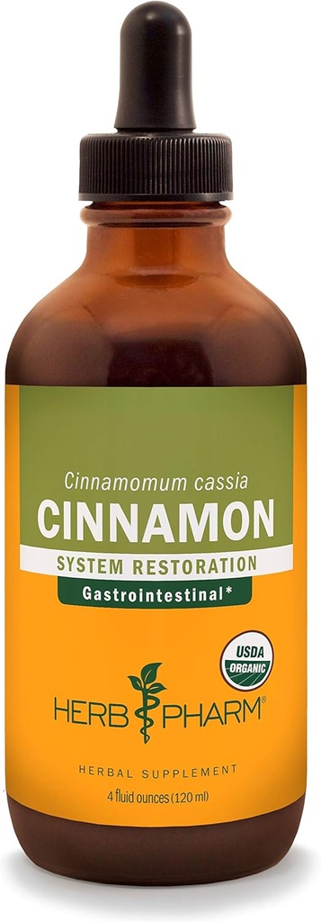 Βότανο Pharm Certified Organic Cinnamon Liquid Extract για Καρδιαγγειακή και Κυκλοφορική Υποστήριξη - 4 Ουγγιά