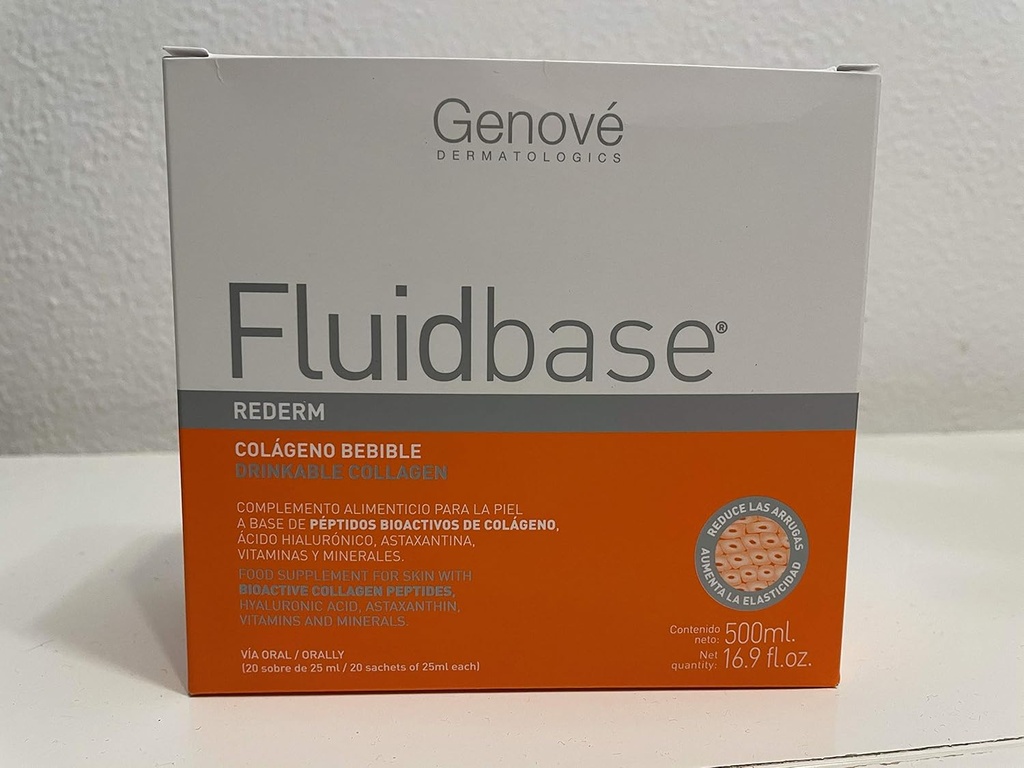 Fluidbase® Rederm Πόσιμο Κολλαγόνο 20 φακελάκια των 25 ml Καθένα. Κολαγόνο Βήτο