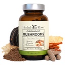 Αρωματικές Ρίζες Οργανικές 8 κάψουλες Mushroom Blend Supplement - 100% Fruiting Body Extracts - Ευεξία και Ανοσία - 60 κάψουλες Vegan