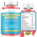 2 Πακέτο Ashwagandha Gummies με Turmeric GABA Mood Ενέργεια και ανοσοποιητική υποστήριξη, μικτή γεύση μούρου 120 κοχ