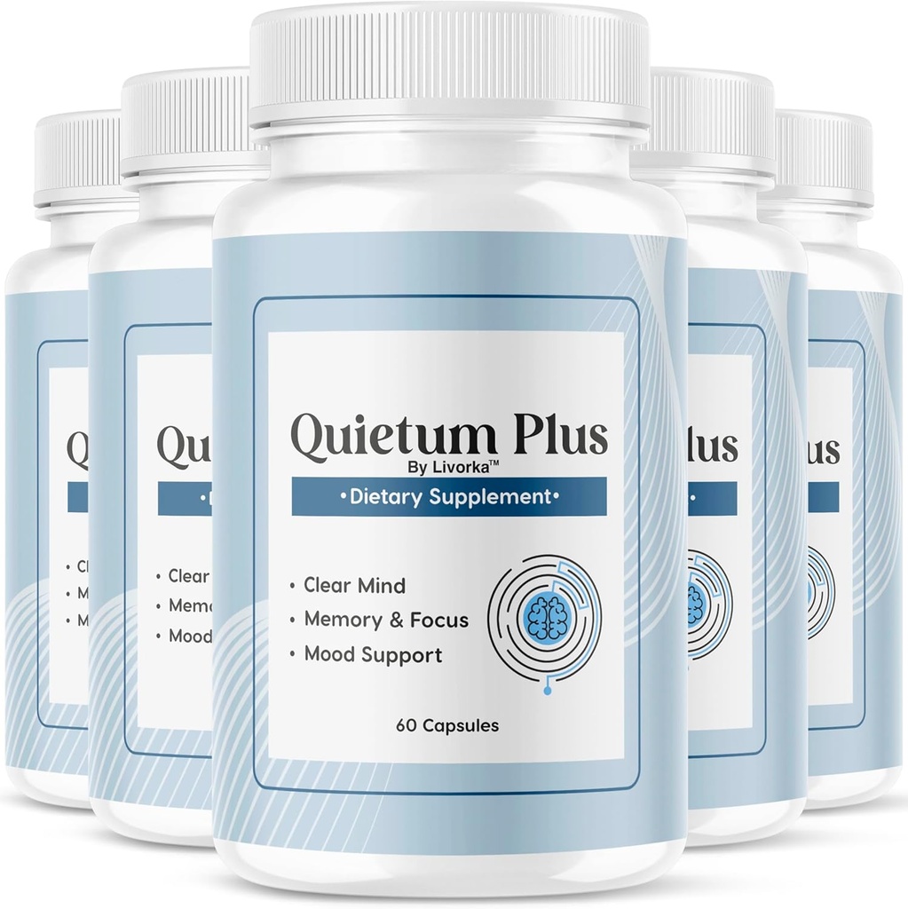 (5 Pack) Quietum Plus - Επίσημη Quietum Plus Advanced Supplement Formula, Original Quietum Plus Reviews, All Natural QuietumPlus Advanced Formula for Healthy Ear, 300 κάψουλες για 5 μήνες
