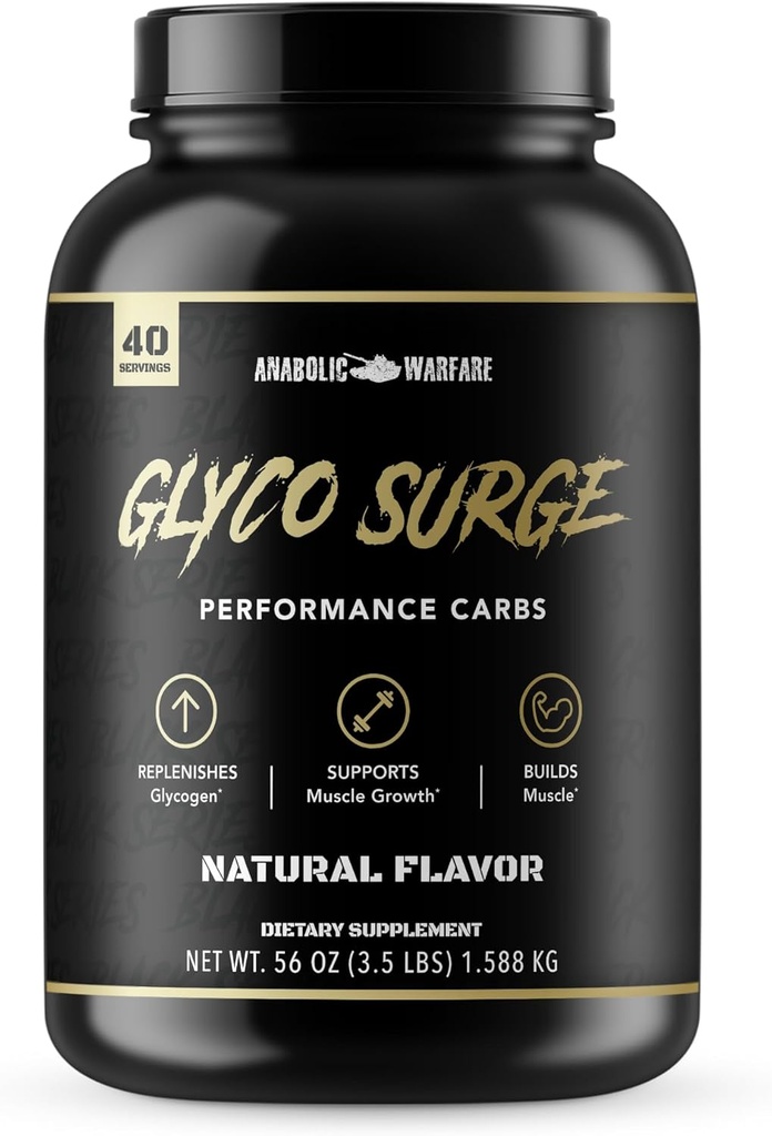 Anabolic Warfare Glyco Surge Glycogen συμπλήρωμα απόδοσης υδατάνθρακες για να βοηθήσει Lean μυϊκή ανάπτυξη, μετά την αποκατάσταση προπόνησης και αντοχής* (Φυσικά – 40 εξυπηρετούν)