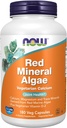 NOW Συμπληρώματα τροφίμων, Red Mineral Algae Plus Βιταμίνη D-2, Κοινή Υγεία*, 180 κάψουλες Veg