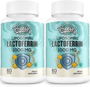 Λιποσωμική Βοοειδή Lactoferrin 1000 mg - για Σιδήρου Απορρόφηση & Ανοσοποιητική Λειτουργία Lactoferrin Συμπληρώματα για Ενήλικες, 60 Softgels (2 Φιάλη)