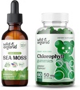 Άγρια & οργανική θάλασσα Μος Βάμμα 2 fl oz & Chlorophyl Gummies