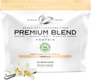 Μύες χορτάρι Fed Premium Blend πρωτεΐνη ορού γάλακτος, υδρολυμένος ορός, απομόνωση, Micellar καζεΐνη, 21g πρωτεΐνη, 100 θερμίδες (Vanilla, 5lb)