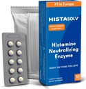 HISTAsolv Extra Strength DAO Enzyme Supplement for Histamine Food Inανεκτικό - Eases Digestive Disfort - Πατενταρισμένη τεχνολογία - Made in Austria - 10 Pack