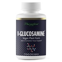 Paradise Βότανα V-Glucosamine συμπλήρωμα, ιστός & κοινή υγεία, Super Poent, Ultra Pure, Vegan, μη ΓΤΟ, Χωρίς γλουτένη, 120 κάψουλες χορτοφάγων
