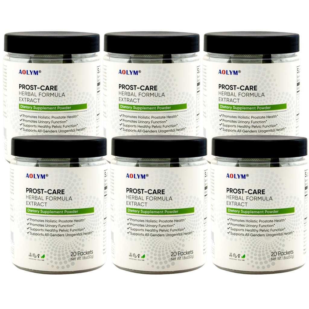 Prost-Care Multi Target Advanced Herbal Formula 4000 mg, Promote Pelvic Wellness, Maintain Healthy Prostate Volume, Enhance Healthy Urinary Function for Man 20 Packets/Bottle (Pack of 6)