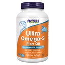 NOW Συμπληρώματα τροφίμων, Ultra Omega-3, 500 EPA και 250 DHA, Καρδιαγγειακή Υποστήριξη*, 180-Fish Ζελατίνη Softgels